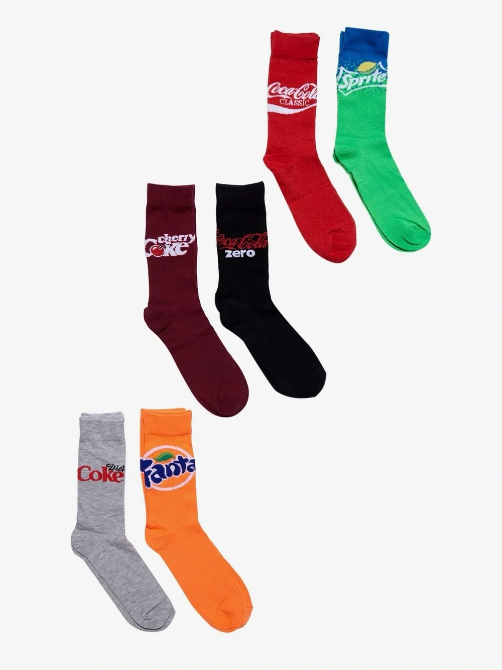 New Coca-Cola Novelty Crew Sock Vending Machine Gift Set 6pk